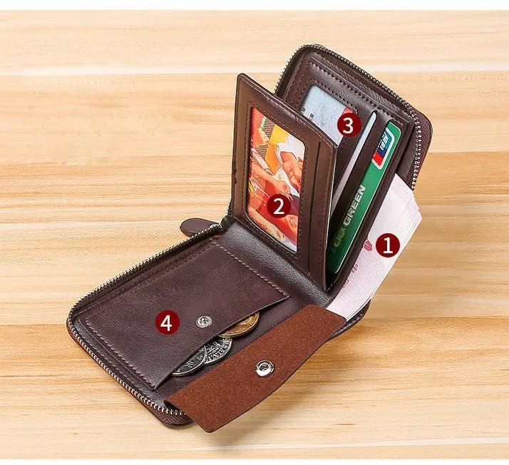 Hot selling Wallet for Men Leather RFID Blocking Bifold Stylish Wallet for Boys
