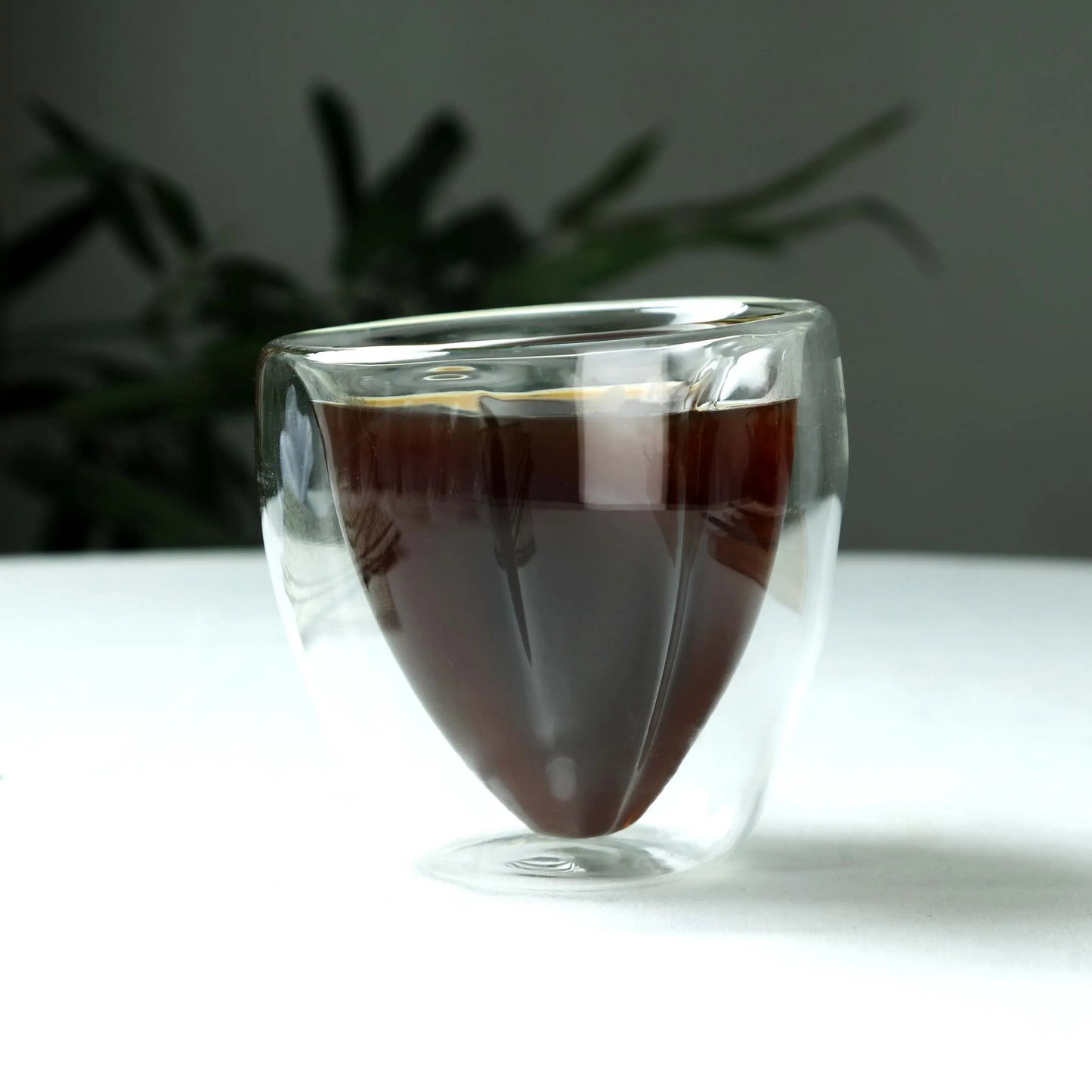 Bistro Heat Resistant Double Wall Glass Coffee Mug - Insulated long tea cup – 1 pc