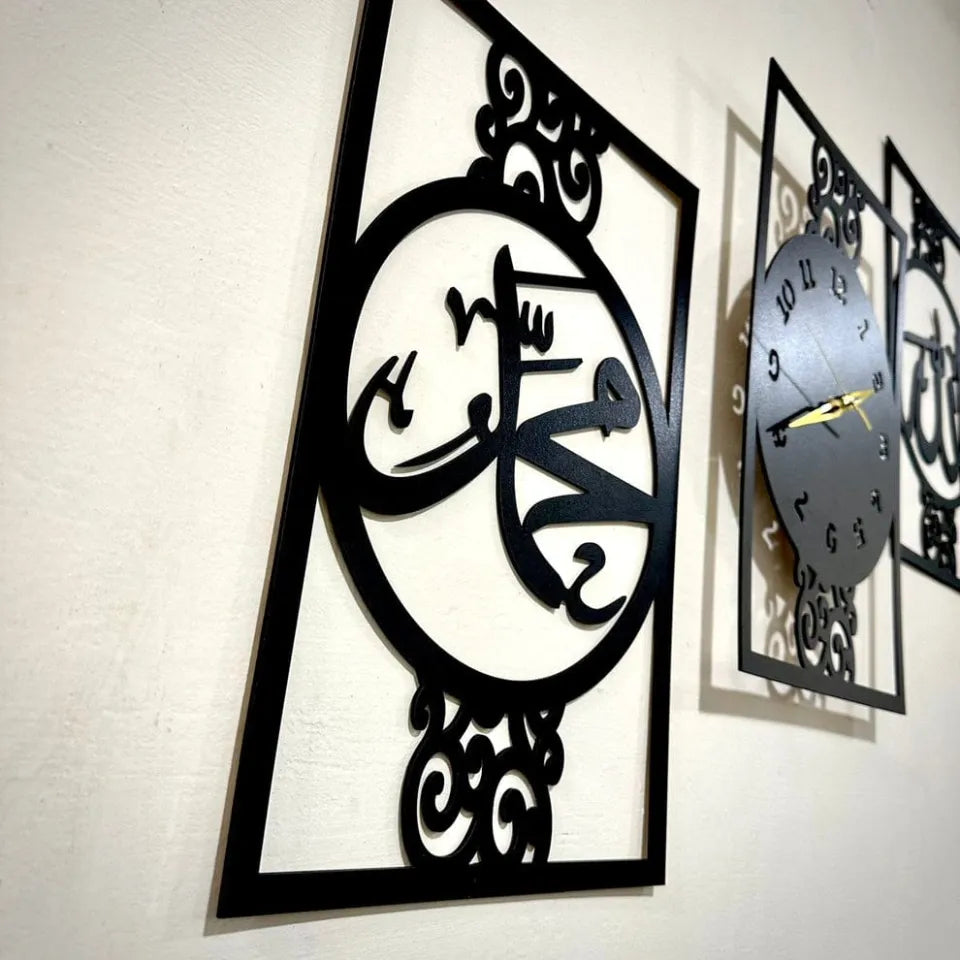 3d wooden Watch Creative Love Designer Wall Art Decorative
