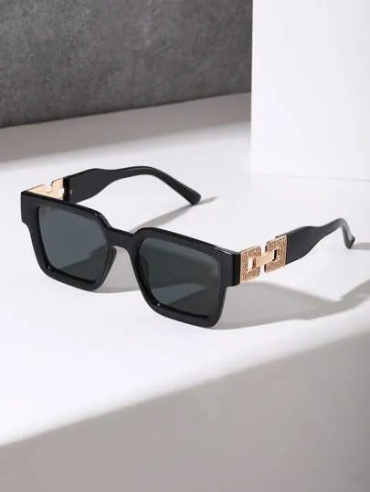 Vintage Square Personality Retro Stylish Full Rim PC Polycarbonate Glasses, Anti-Reflection,