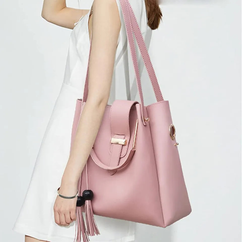 New Ladies Handbags with Long Shoulder with Ultimate Ladies Handbag Set 3 Piece