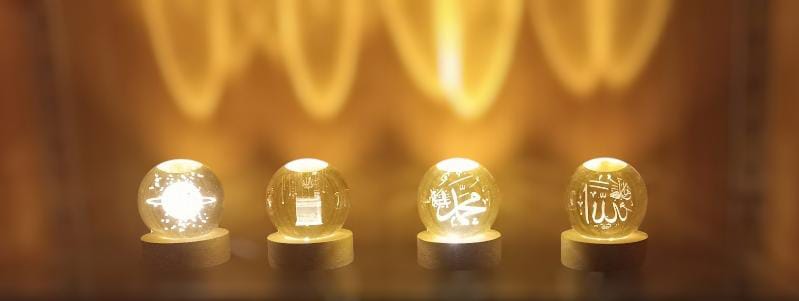 Modern 3D Crystal Galaxy Lamp with USB charging (Random Name & Design)
