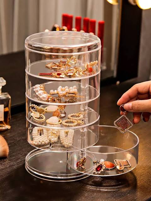 Acrylic Rotating Jewelry Organizer