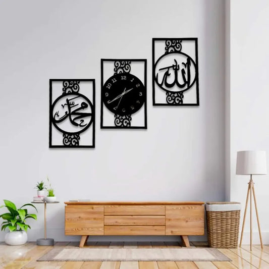 3d wooden Watch Creative Love Designer Wall Art Decorative
