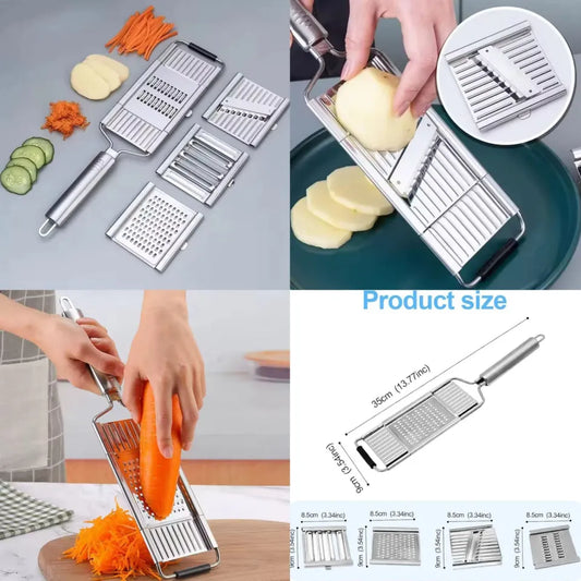 Stainless steel 5 in 1 vegetable cutter -