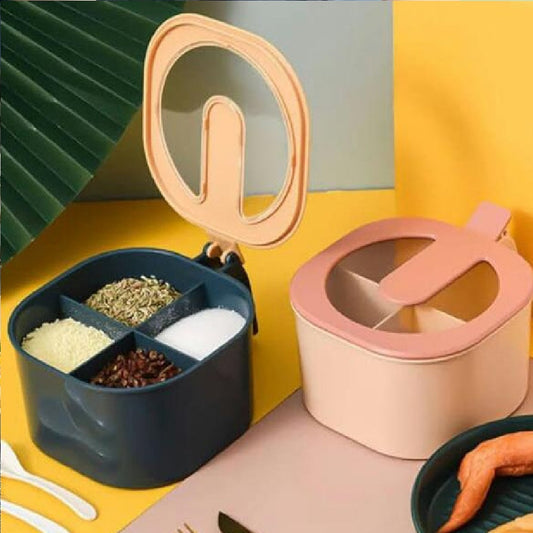4 In 1 Partition Kitchen Seasoning Box Masala Box