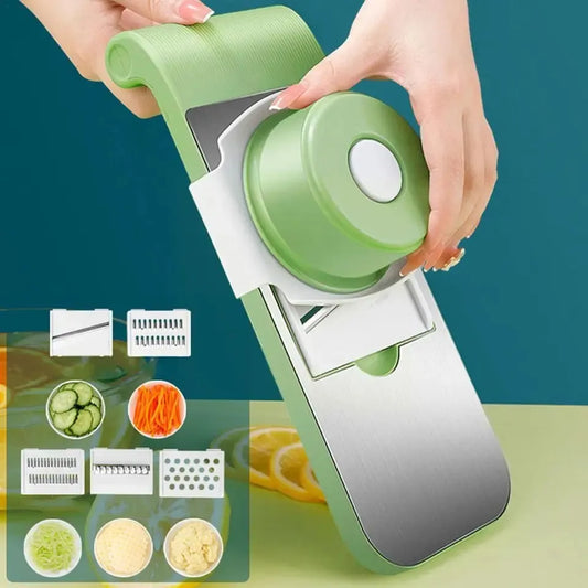 Stainless steel 5 in 1 vegetable cutter -