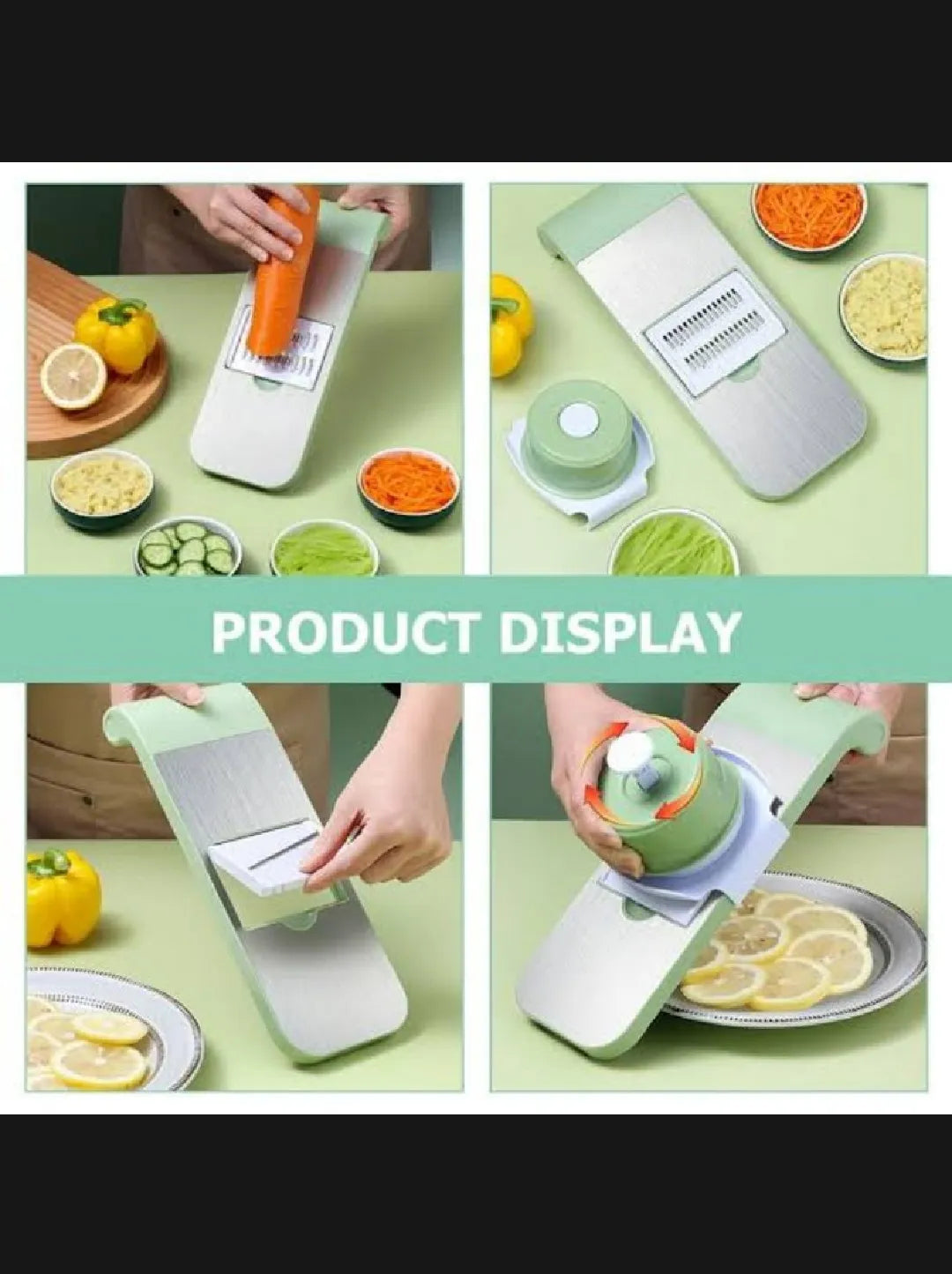 Stainless steel 5 in 1 vegetable cutter -