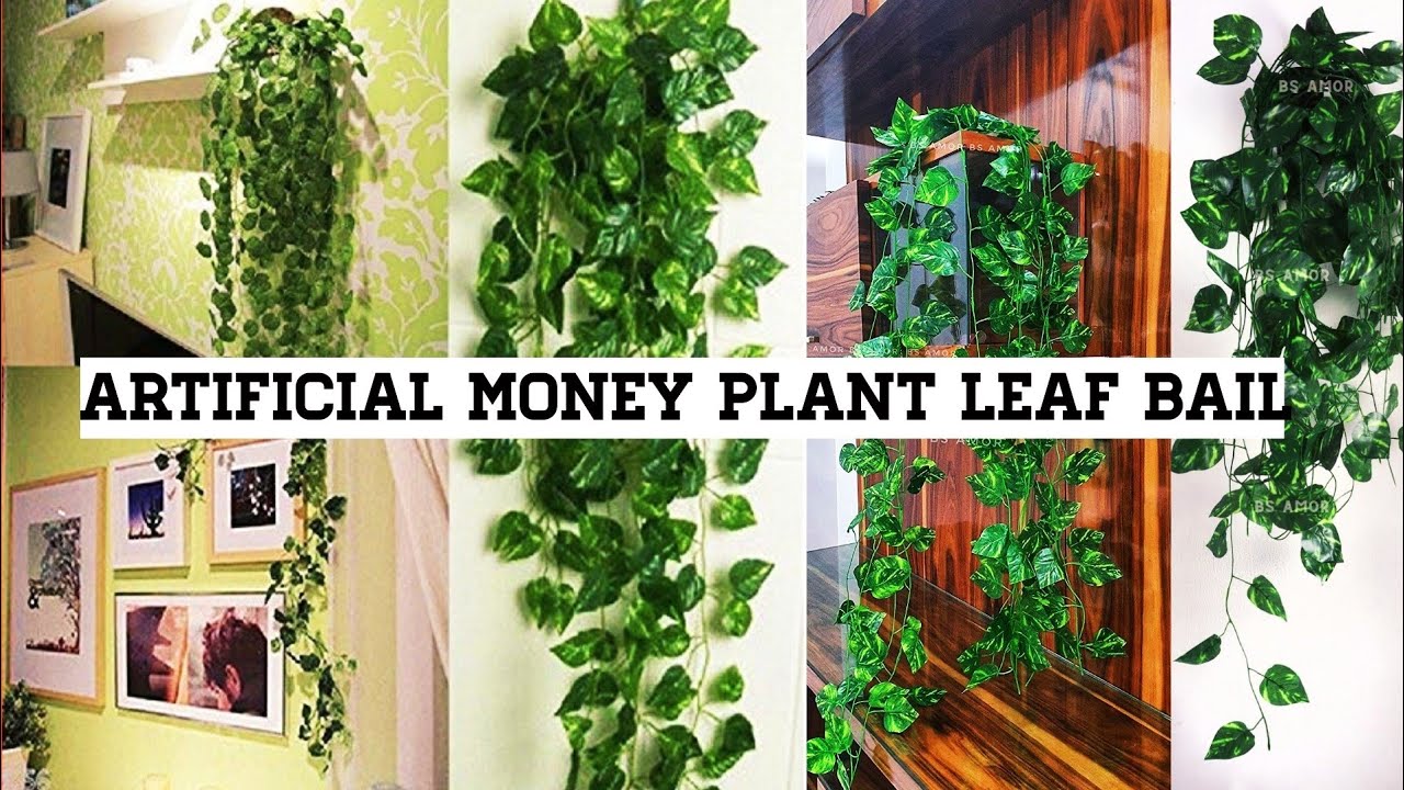 Pack of 12 Artificial Money Plant Leaf Bails 8ft Length