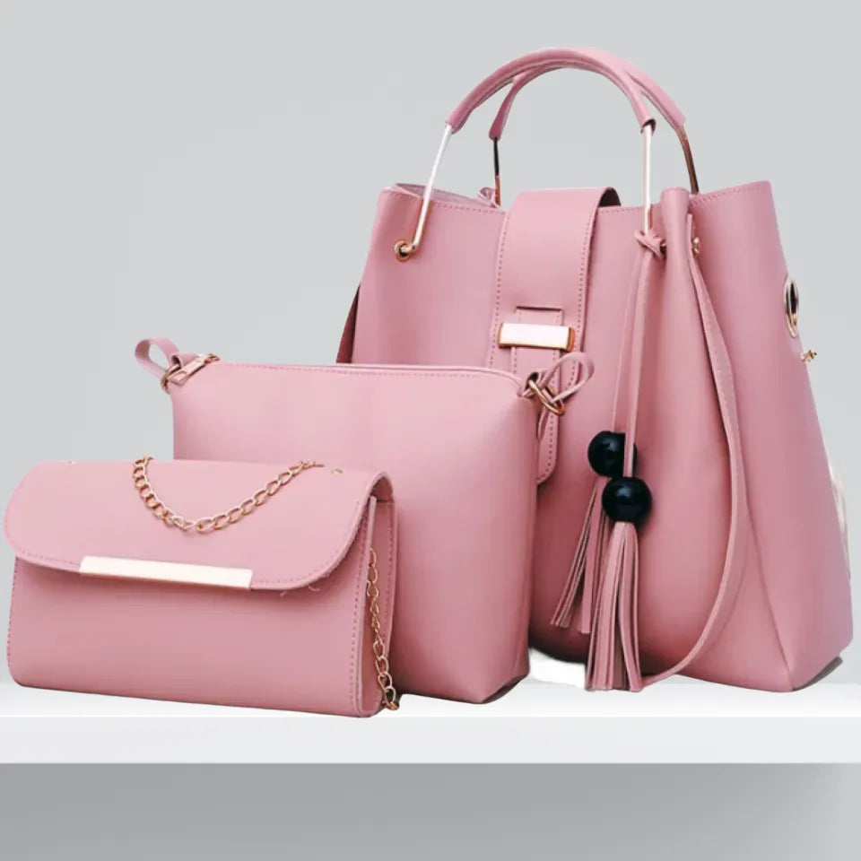 New Ladies Handbags with Long Shoulder with Ultimate Ladies Handbag Set 3 Piece