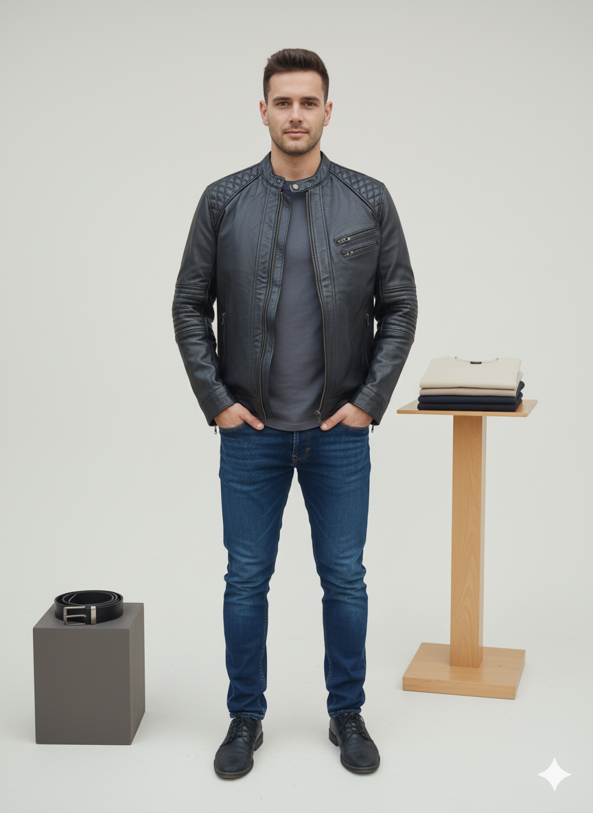 Men’s Genuine Leather Jacket – Original Sheep Leather | Premium Winter Outerwear Men’s